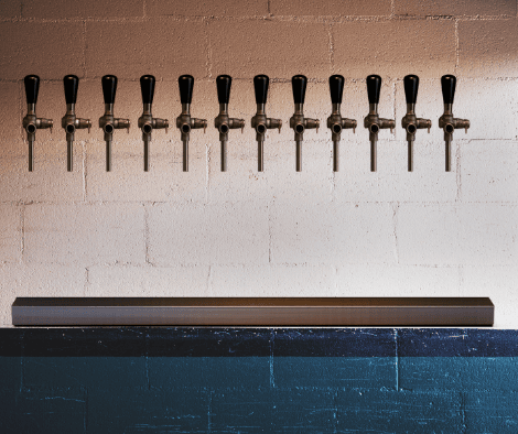 Kit cámara fría 12 grifos — frente aprox. 120 cm, secundarios por línea, acopladores D/S.