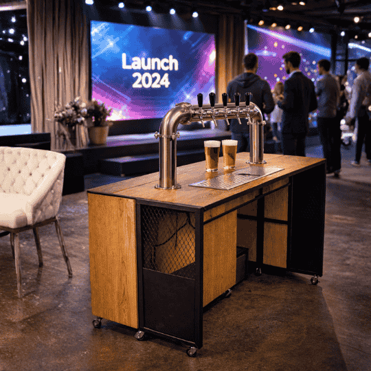 Dispensador 6 servicios acero inoxidable para festivales