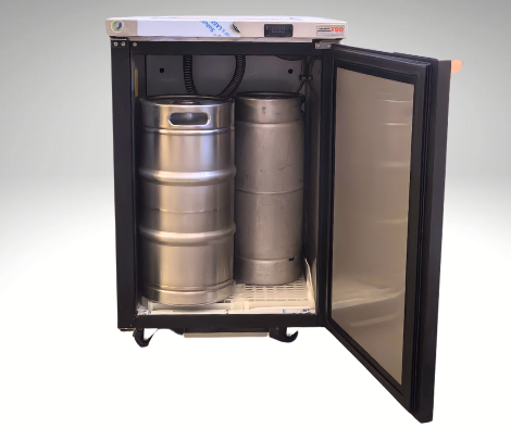 Capacidad interna 2 × 30 L Slim Dispensador S con 2 barriles de 30 litros Slim