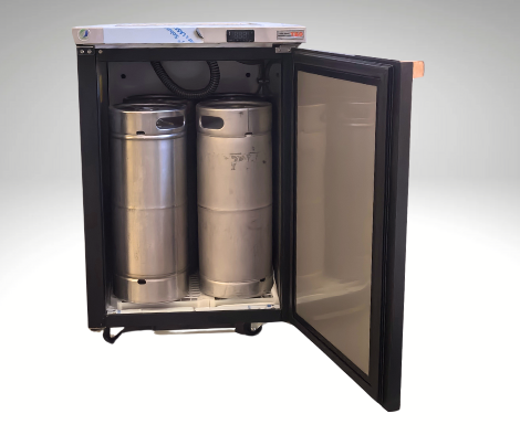 Capacidad interna 4 × 20 L Slim Dispensador S con 4 barriles de 20 litros Slim