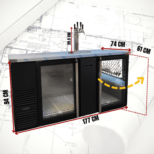 Medidas dispensador de cerveza modelo L