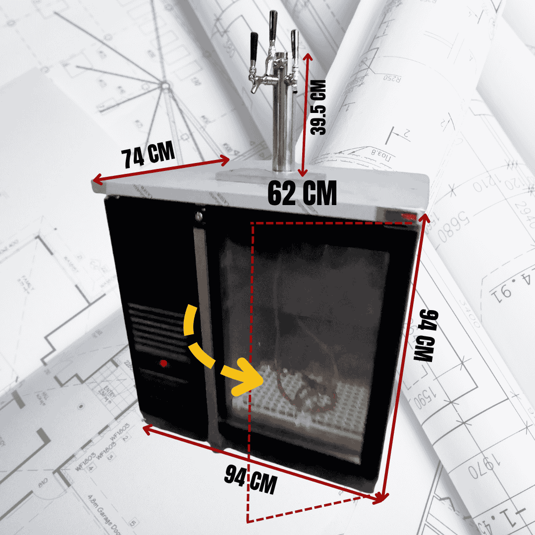 Medidas dispensador de cerveza modelo SM