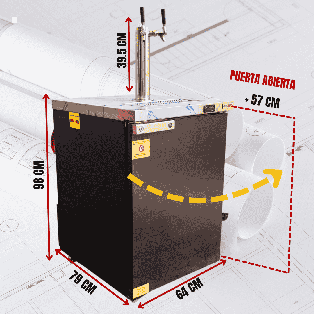 Medidas dispensador de cerveza modelo S