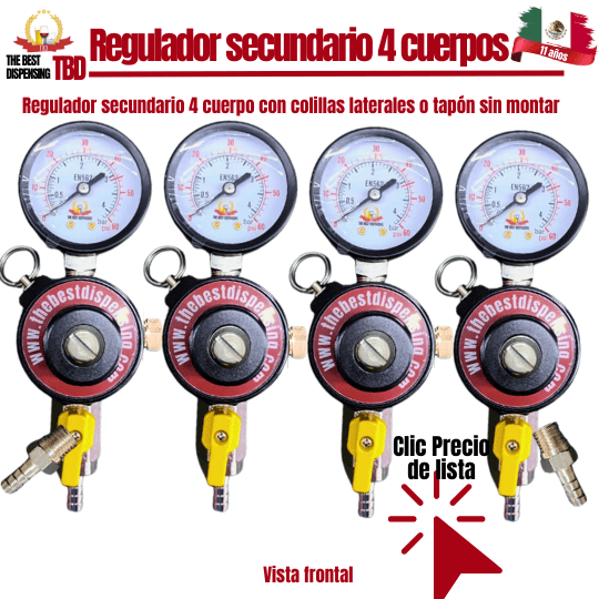 Regulador de co2 secundario cuantro cuerpos