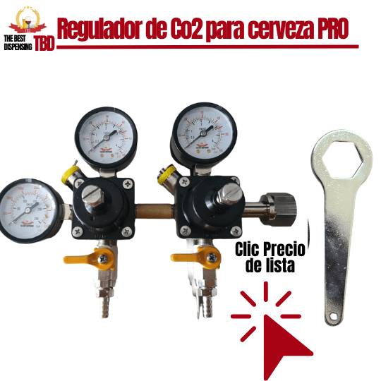 Regulador de co2 doble cuerpo
